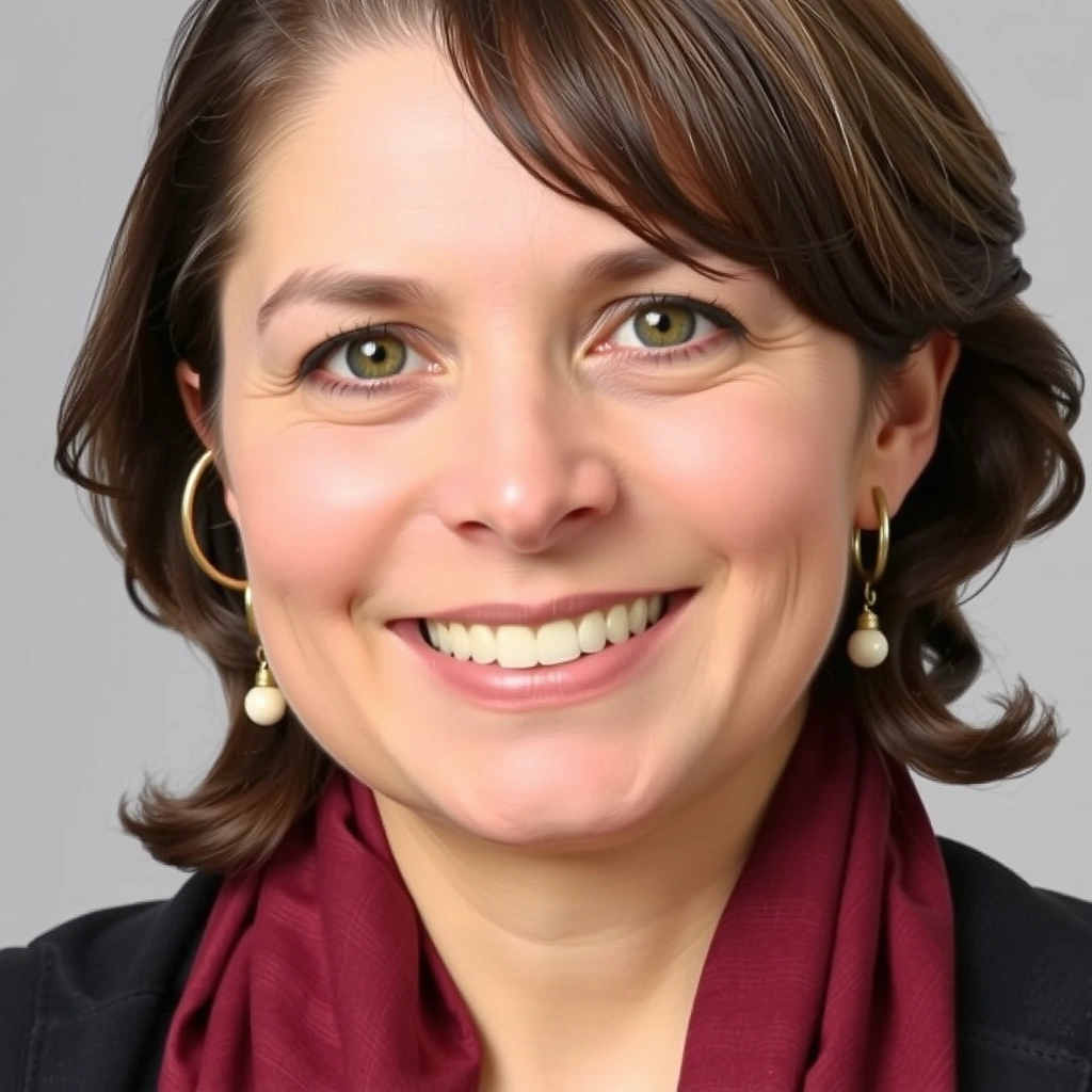 Retrato de Ana García, sonriendo